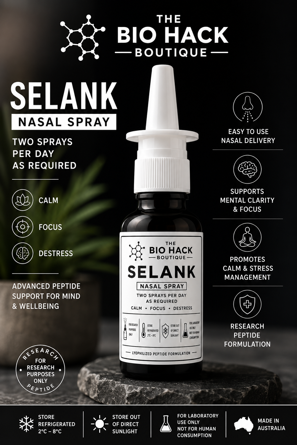 Selank Nasal Spray 10 MLS